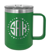 Load image into Gallery viewer, Monogram Wreath 6 - Customizable Laser Engraved Mug (Etched)

