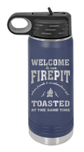 Load image into Gallery viewer, Welcome to our Firepit Laser Engraved Water Bottle (Etched)
