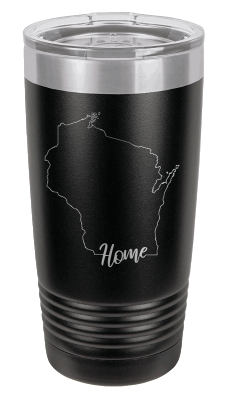 Wisconsin Home Laser Engraved Tumbler (Etched)