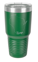 Load image into Gallery viewer, Wisconsin Home Laser Engraved Tumbler (Etched)
