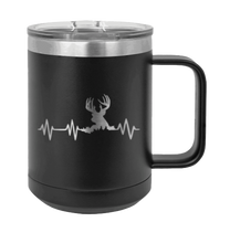 Load image into Gallery viewer, Deer Heartbeat Laser Engraved Mug (Etched)
