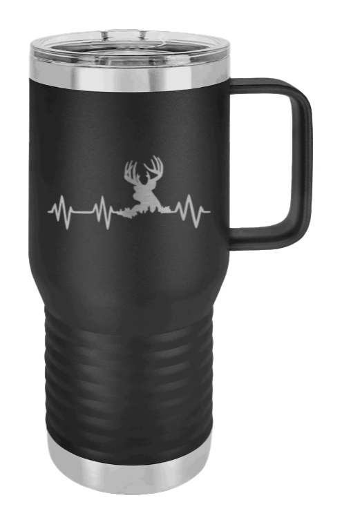 Deer Heartbeat Laser Engraved Mug (Etched)