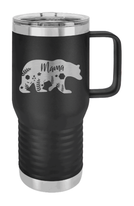 Mama Bear Floral Laser Engraved Mug (Etched)
