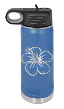 Load image into Gallery viewer, Hibiscus Flower Laser Engraved Water Bottle (Etched)
