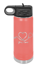 Load image into Gallery viewer, Stethoscope Heart with Name  - Customizable Laser Engraved Water Bottle (Etched)
