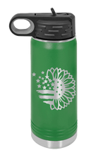 Load image into Gallery viewer, Sunflower Flag Laser Engraved Water Bottle (Etched)
