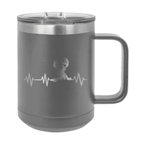 Load image into Gallery viewer, Deer Heartbeat Laser Engraved Mug (Etched)
