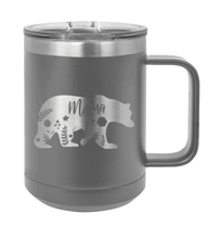 Load image into Gallery viewer, Mama Bear Floral Laser Engraved Mug (Etched)
