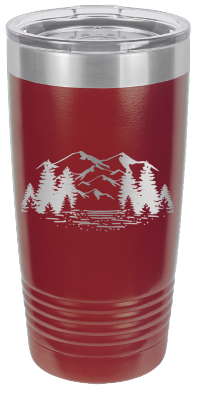Mountains Laser Engraved Tumbler (Etched)