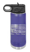 Load image into Gallery viewer, Fire Fighter Flag Laser Engraved Water Bottle (Etched)

