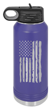 Load image into Gallery viewer, Distressed Flag Laser Engraved Water Bottle (Etched)
