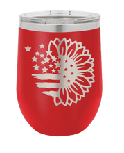 Load image into Gallery viewer, Sunflower Flag Laser Engraved Wine Tumbler (Etched)
