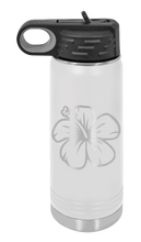 Load image into Gallery viewer, Hibiscus Flower Laser Engraved Water Bottle (Etched)
