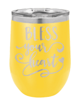 Load image into Gallery viewer, Bless Your Heart Laser Engraved Wine Tumbler (Etched)
