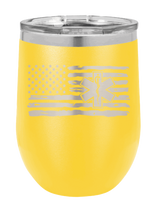 Load image into Gallery viewer, EMS Flag Laser Engraved Wine Tumbler ( Etched)

