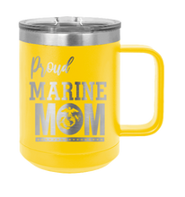 Load image into Gallery viewer, Proud U.S. Marine Corps Mom Laser Engraved Mug (Etched)
