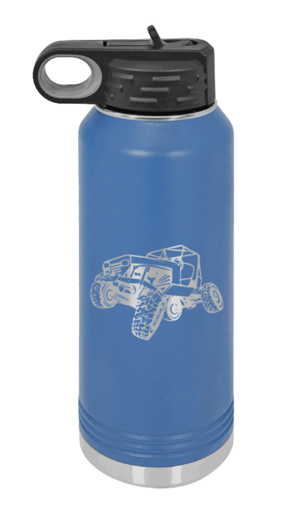 YJ Crawler No Rock - 32oz Water Bottle Laser Engraved- Royal Blue