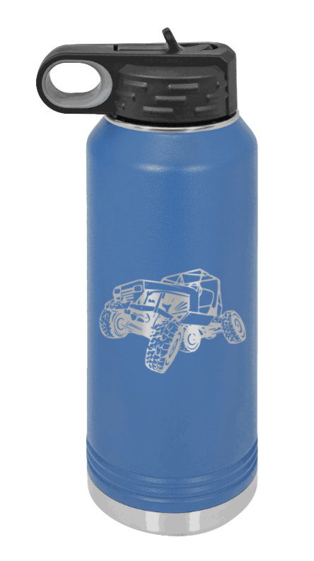 YJ Crawler No Rock - 32oz Water Bottle Laser Engraved- Royal Blue