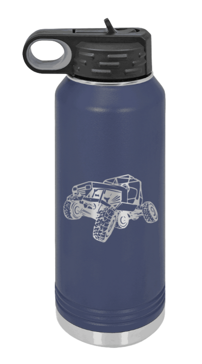 YJ Crawler No Rock - 32oz Water Bottle Laser Engraved- Navy