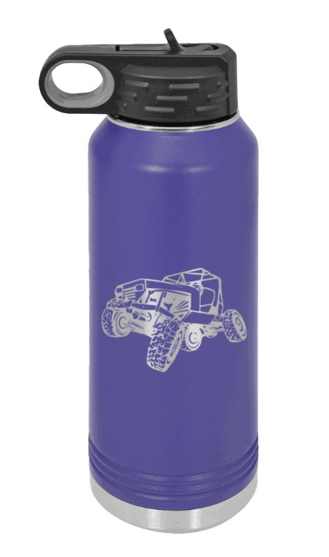 YJ Crawler No Rock - 32oz Water Bottle Laser Engraved- Purple