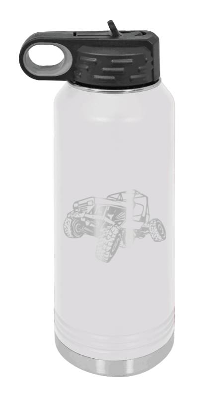 YJ Crawler No Rock - 32oz Water Bottle Laser Engraved- White