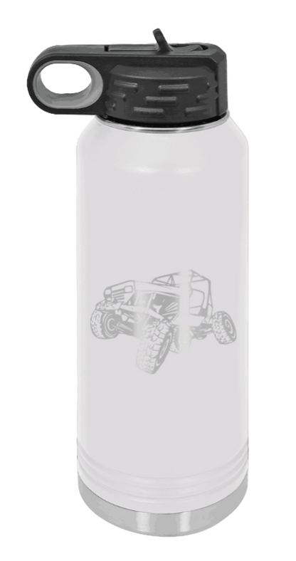 YJ Crawler No Rock - 32oz Water Bottle Laser Engraved- White