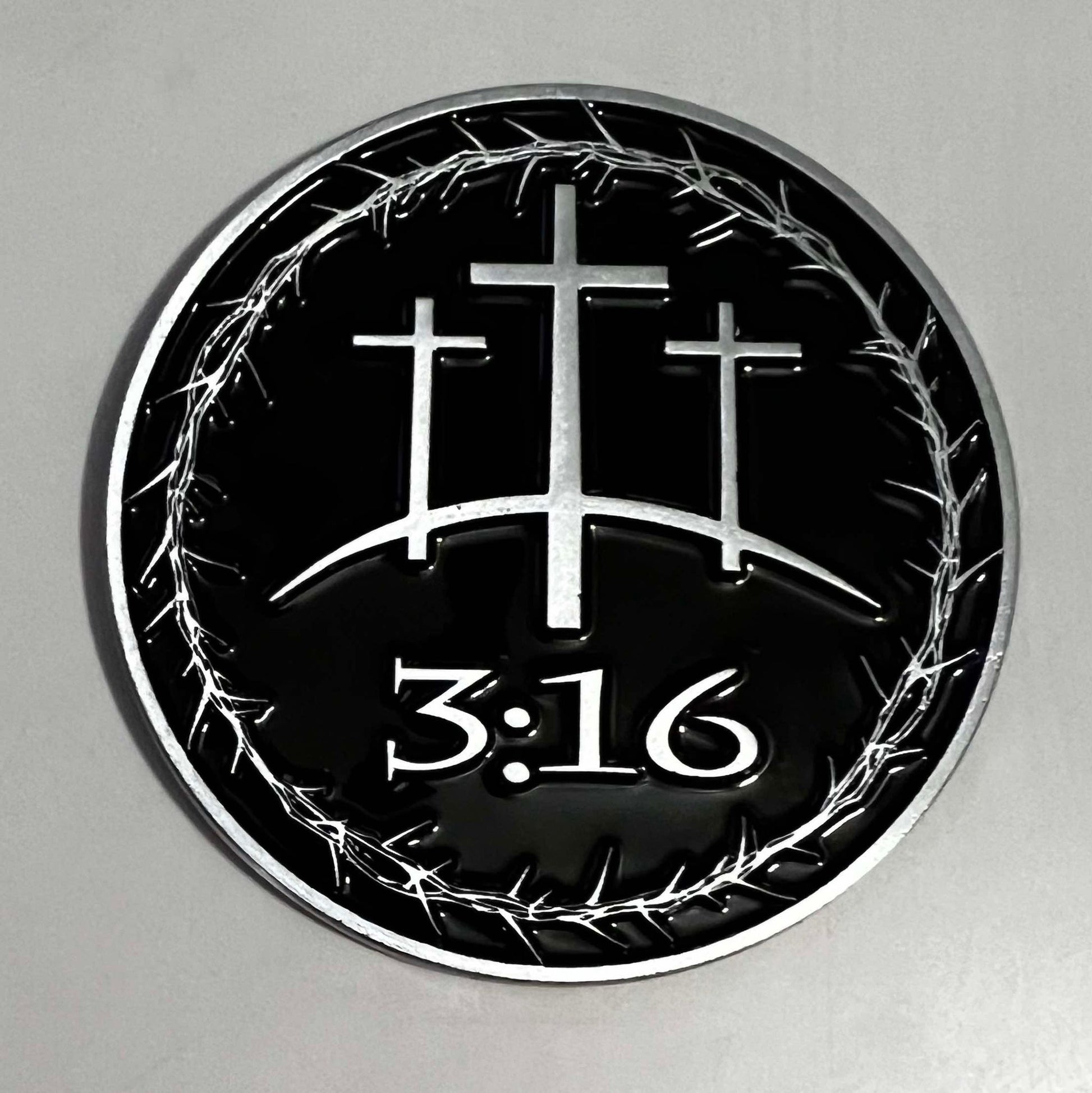3:16 Cross Fender Badge Emblem-