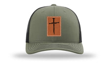 Load image into Gallery viewer, 3 Nails Cross Leather Patch Richardson 112 Hat
