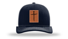 Load image into Gallery viewer, 3 Nails Cross Leather Patch Richardson 112 Hat
