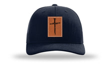 Load image into Gallery viewer, 3 Nails Cross Leather Patch Richardson 112 Hat

