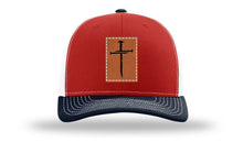 Load image into Gallery viewer, 3 Nails Cross Leather Patch Richardson 112 Hat
