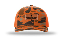 Load image into Gallery viewer, Goose Leather Patch Richardson 112 Duck Camo Hat
