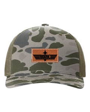 Load image into Gallery viewer, Goose Leather Patch Richardson 112 Duck Camo Hat
