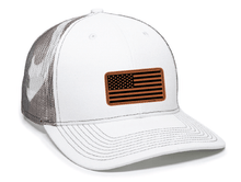 Load image into Gallery viewer, American Flag Leather Patch Hat
