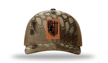 Load image into Gallery viewer, Lineman Leather Patch Richardson 112 Duck Camo Hat
