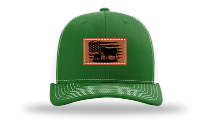 Cow Flag Leather Patch Richardson 112 Hat-Kelly / White