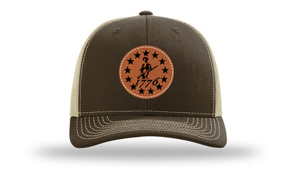 1776  Minuteman Leather Patch Richardson 112 Hat-Brown / Khaki