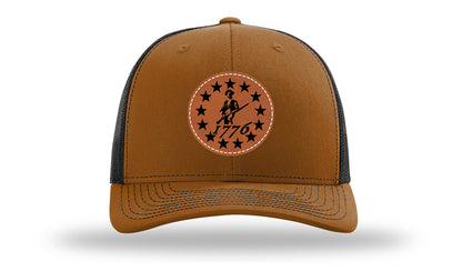 1776  Minuteman Leather Patch Richardson 112 Hat-Caramel / Black