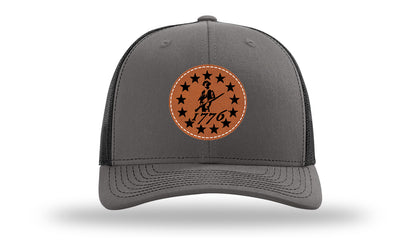 1776  Minuteman Leather Patch Richardson 112 Hat-Charcoal / Black