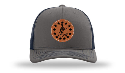 1776  Minuteman Leather Patch Richardson 112 Hat-Charcoal / Navy