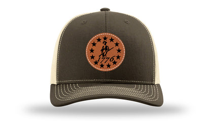 1776  Minuteman Leather Patch Richardson 112 Hat-Chocolate Chip/  Birch