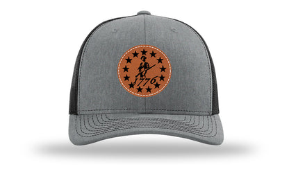 1776  Minuteman Leather Patch Richardson 112 Hat-Heather Grey / Black