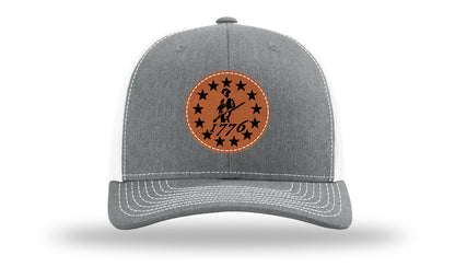 1776  Minuteman Leather Patch Richardson 112 Hat-Heather Grey / White