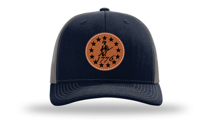 1776  Minuteman Leather Patch Richardson 112 Hat-Navy / Charcoal