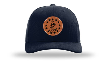 1776  Minuteman Leather Patch Richardson 112 Hat-Navy