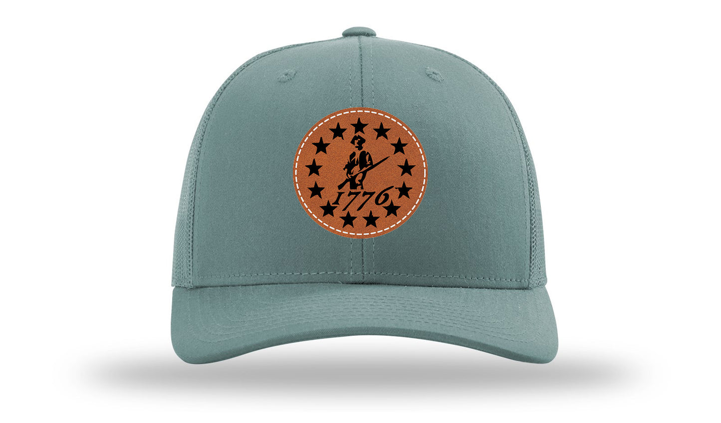 1776  Minuteman Leather Patch Richardson 112 Hat-Smoke Blue