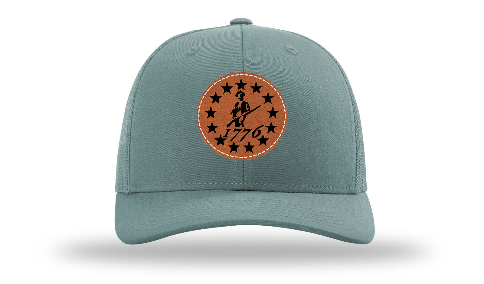 1776  Minuteman Leather Patch Richardson 112 Hat-Smoke Blue