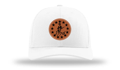 1776  Minuteman Leather Patch Richardson 112 Hat-White