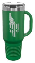 Load image into Gallery viewer, Idaho Punisher Flag 40oz Handle Mug Laser Engraved
