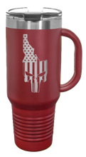 Load image into Gallery viewer, Idaho Punisher Flag 40oz Handle Mug Laser Engraved
